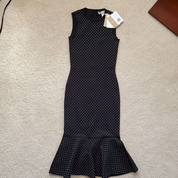 Michael Kors Collection Studded Black Sheath Dress NWT Size X-small - Picture 11 of 16